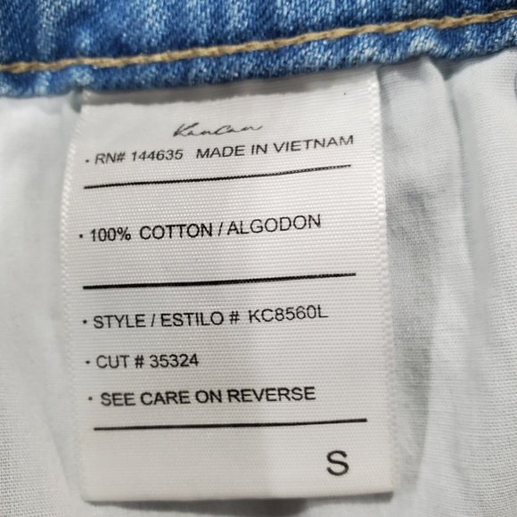 Kancan Womens Shorts Distressed Denim Cut Off Raw Hem Frayed Blue Jean Sz S 28 - Picture 10 of 13